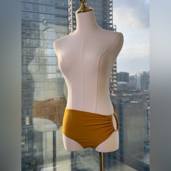 🆕 CHRISTOPHER ESBER 🧿 NWOT U Prong Swim Brief, Mustard, Sz AU 10 US 6 - Picture 3 of 16